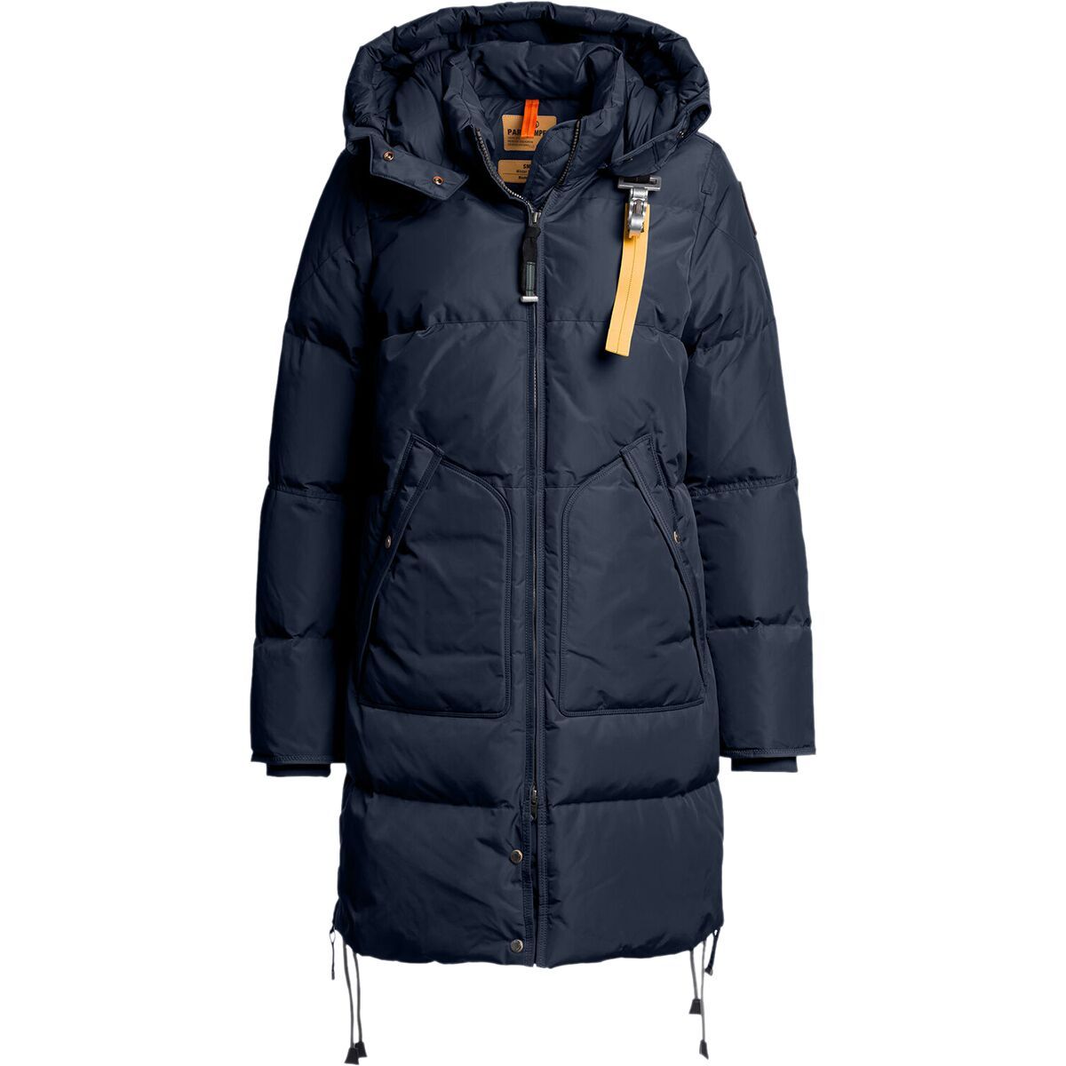 Image of Parajumpers Long Bear Hooded Down Coat - Women's Blue Navy, M