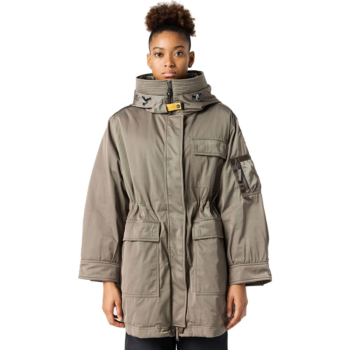 Image of Parajumpers Nettie Hooded Down Bomber - Women's Olive Grey, M