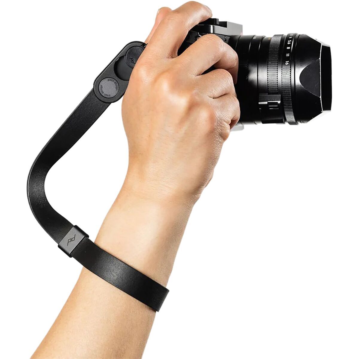 Image of Peak Design Cuff Leather Wrist Camera Strap Black, One Size