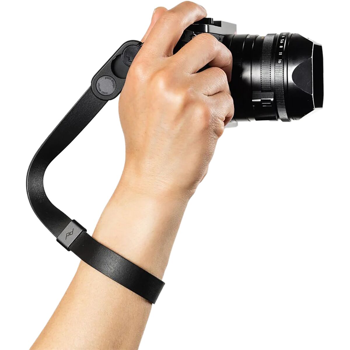 Image of Peak Design Cuff Leather Wrist Camera Strap Black, One Size