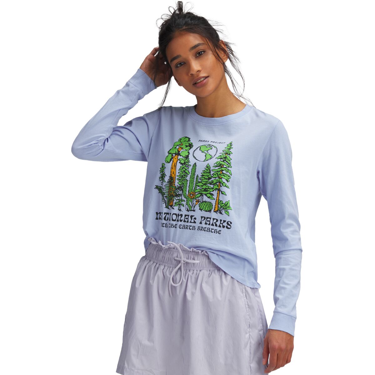Earth Breathe Long-Sleeve Boxy T-Shirt 