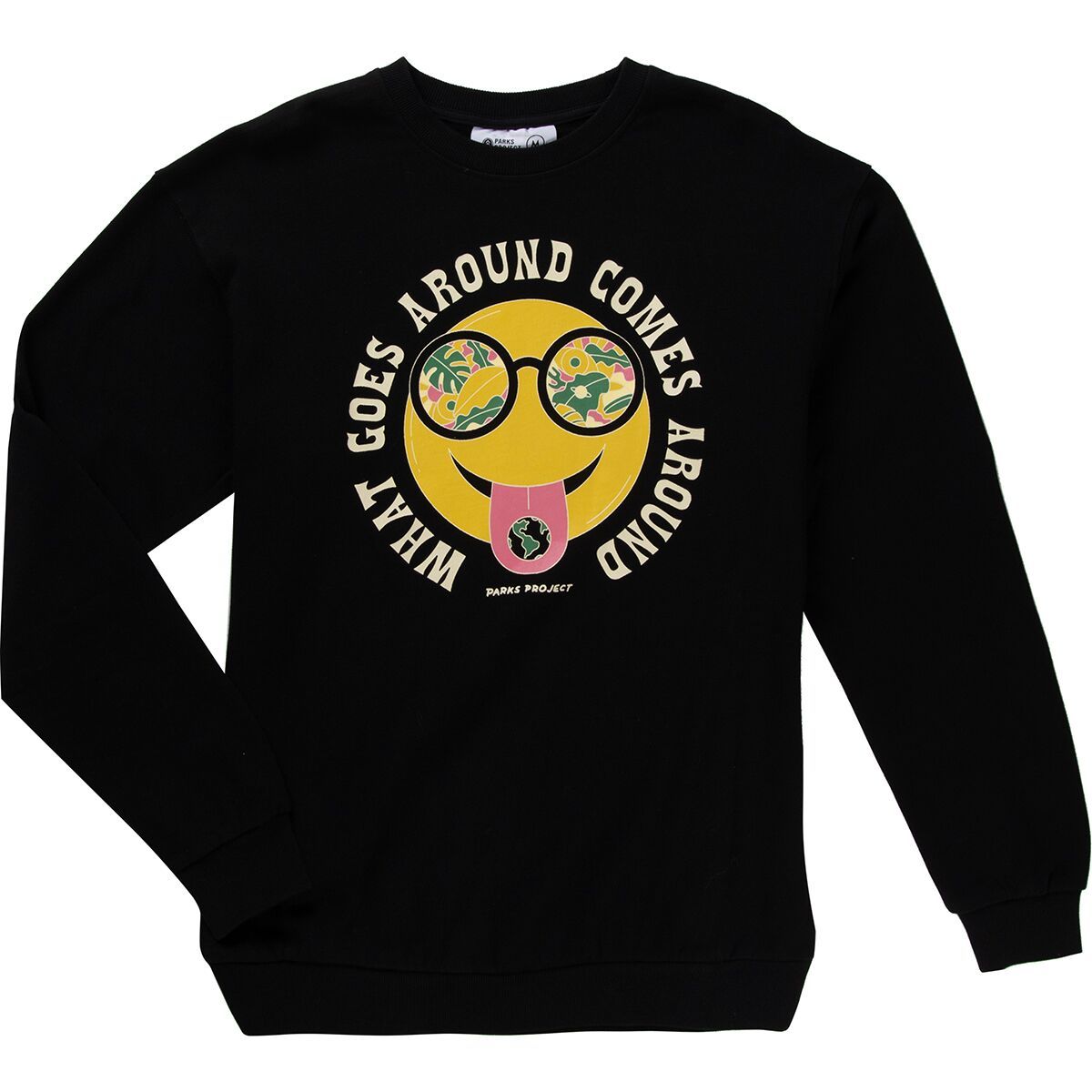 Parks Project What Goes Around Comes Around Organic Sweatshirt Black, S