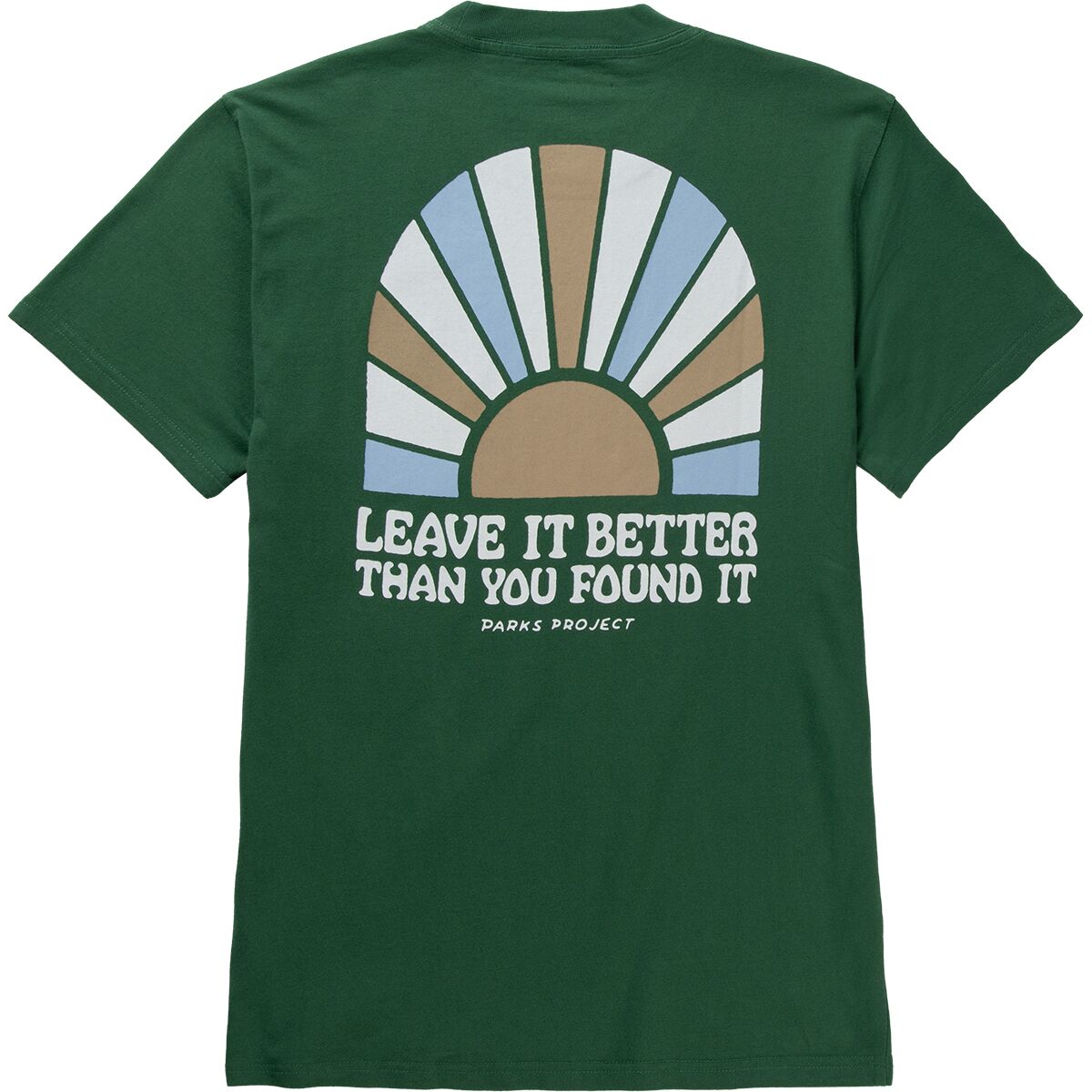 Parks Project Parks Project Leave It Better Sunrise T-Shirt - Men's Forest Green, S
