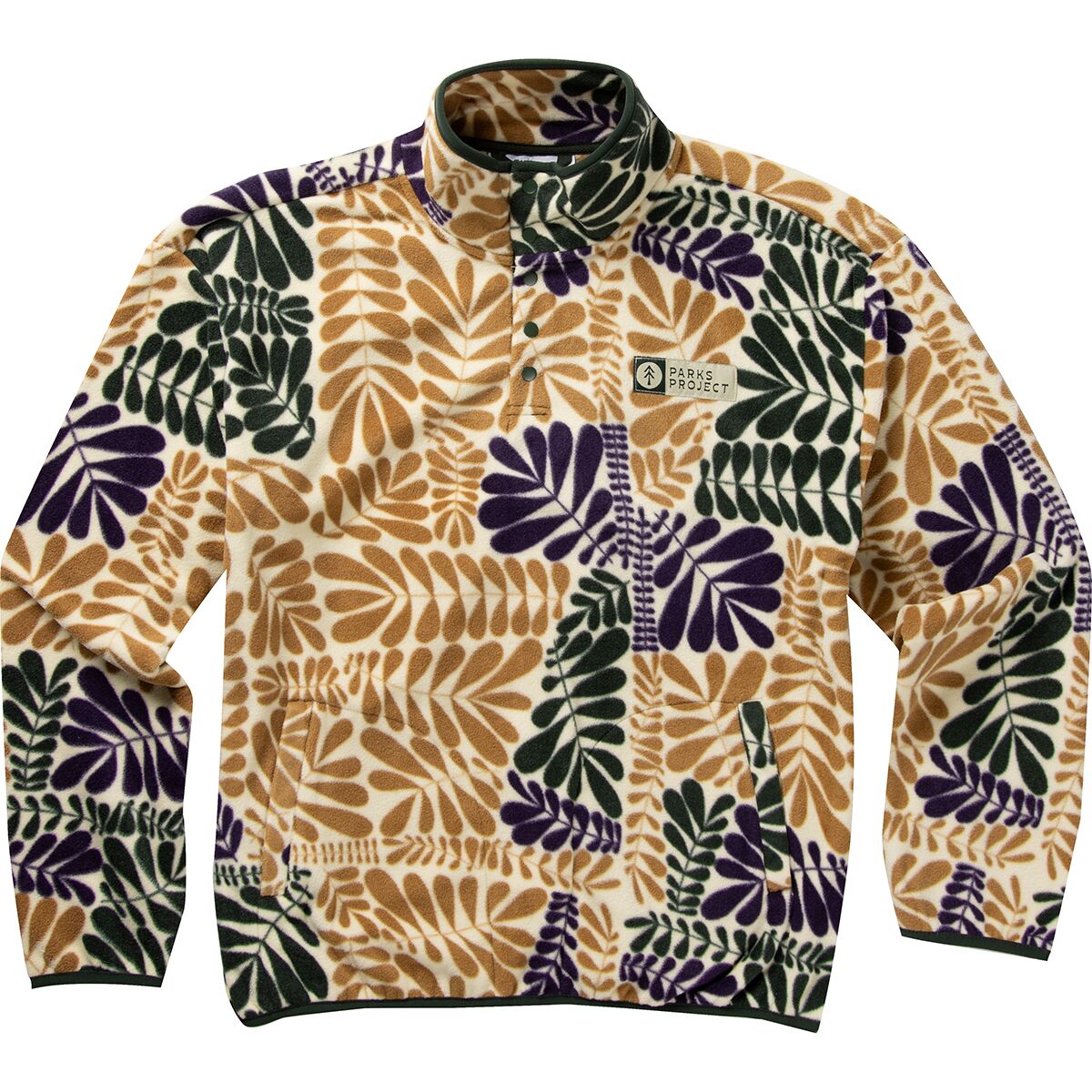 Parks Project Parks Project Big Sur Ferns Trail Fleece - Men's Purple Cream, XL