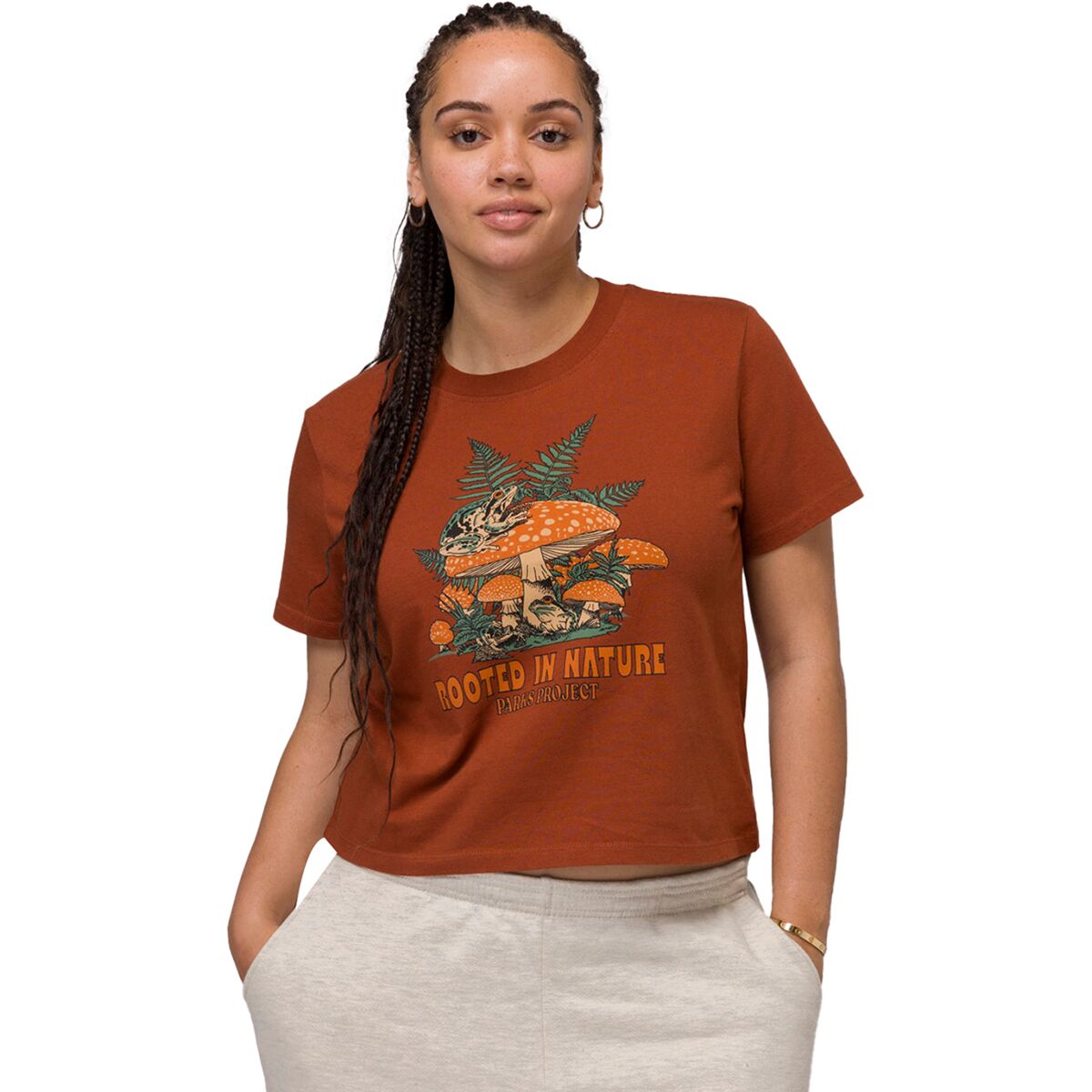 Parks Project Parks Project Rooted In Nature Ferns Boxy T-Shirt - Women's Rust, S