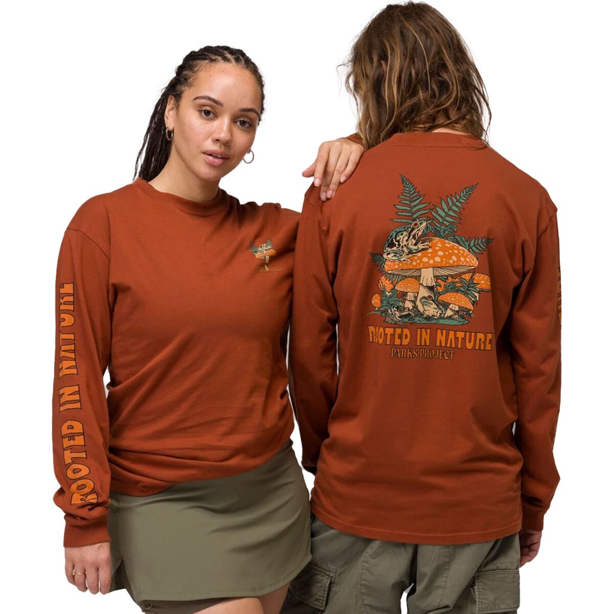 Parks Project Parks Project Rooted In Nature Ferns Long-Sleeve T-Shirt Rust, M