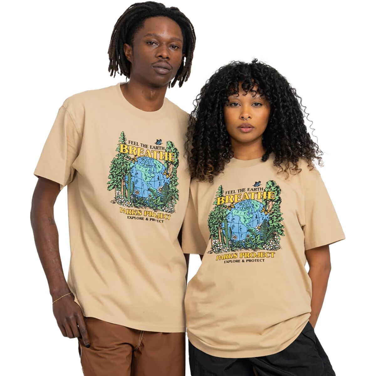 Image of Parks Project Feel The Earth Breathe T-Shirt Natural, L