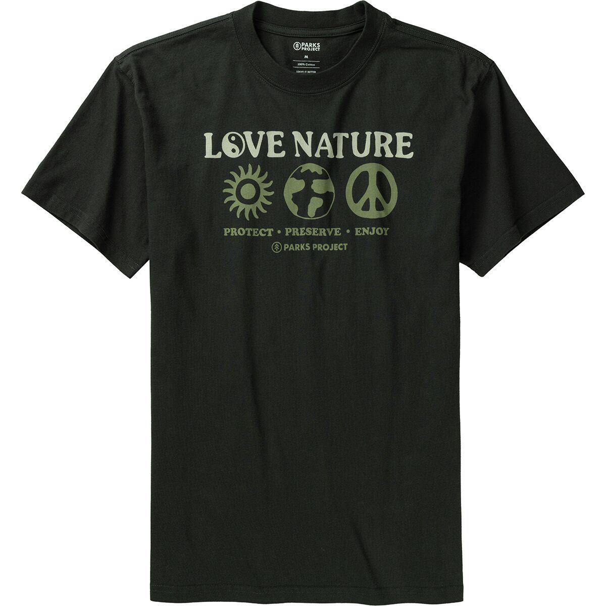 Image of Parks Project Love Nature T-Shirt Vintage Black, XL