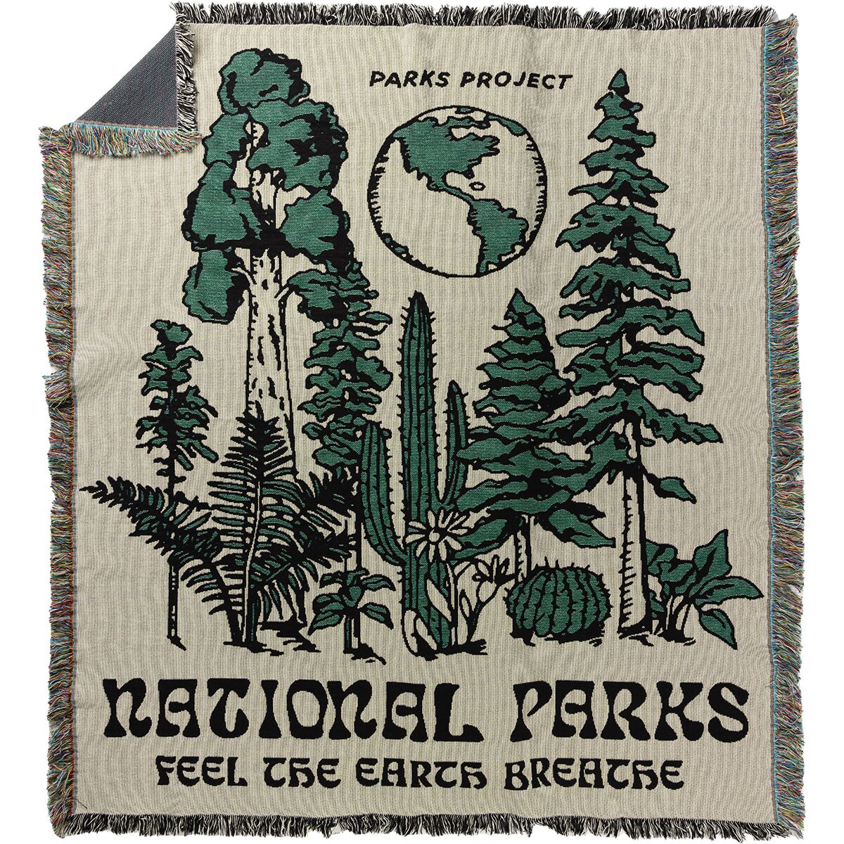 Parks Project Parks Project Love Nature Woven Blanket Green, One Size