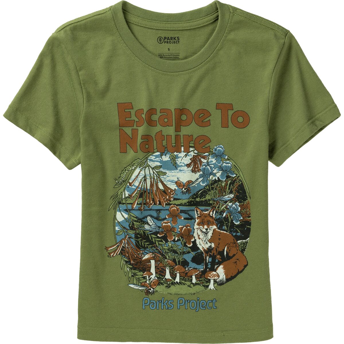 Parks Project Parks Project Escape To Nature Fox Baby T-Shirt - Women's Fern, S