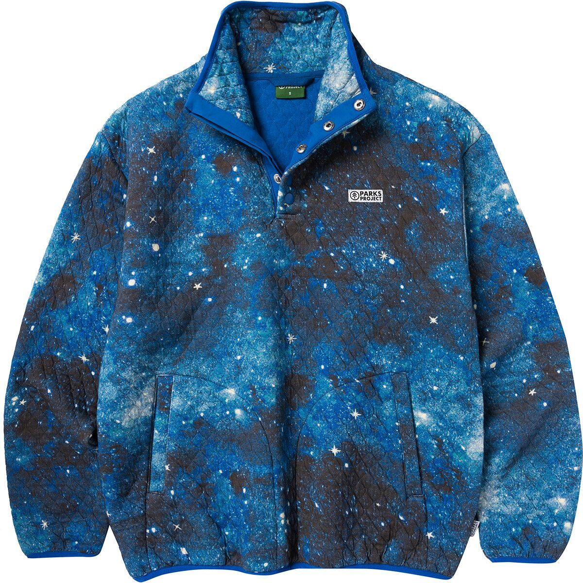 Image of Parks Project Joshua Tree Dark Sky Quilted Pullover Blue, M