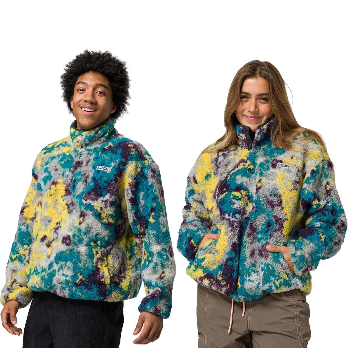 Image of Parks Project Olympic Lichen High Pile Fleece Jacket Multi, M