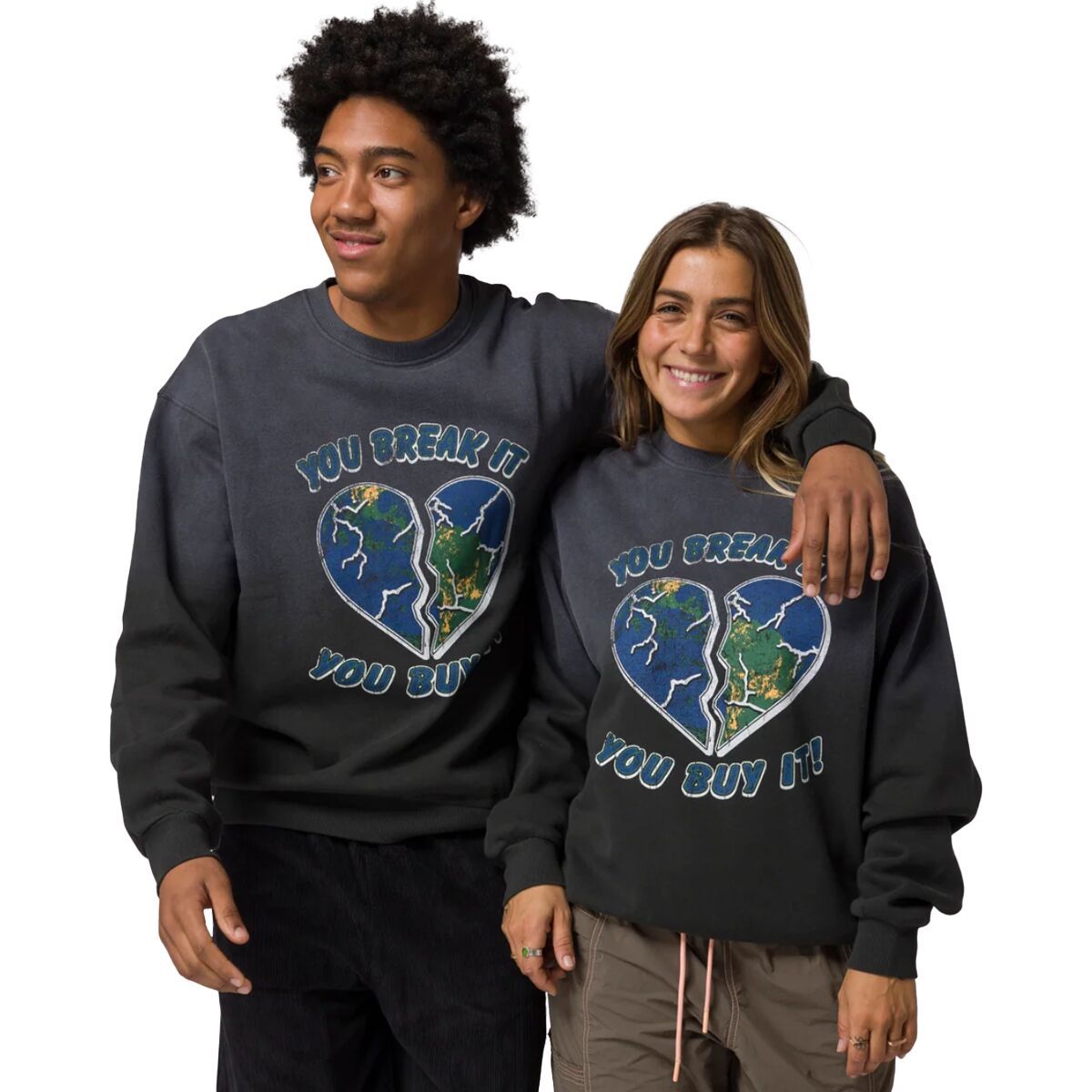 Parks Project You Break It Crew Sweatshirt Vintage Black, M