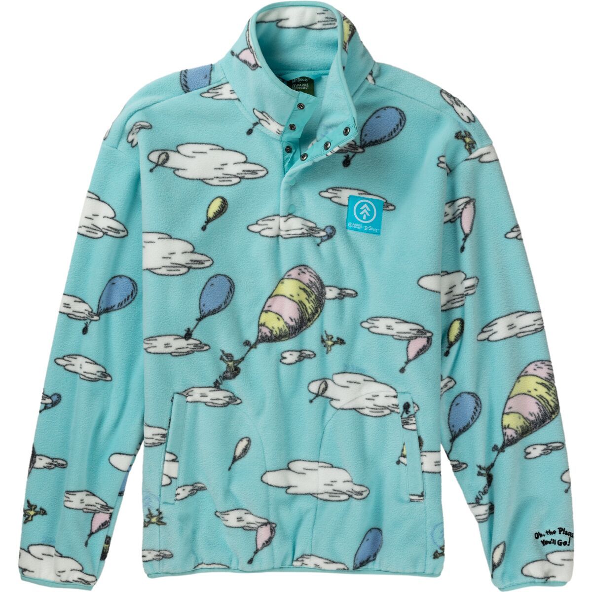Parks Project x Dr.Seuss Clouds & Balloons Trail Fleece Blueberry Milk, S