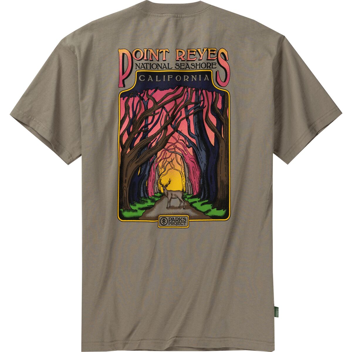 Image of Parks Project San Francisco Cypress Portal T-Shirt - Men's Mushroom Grey, S