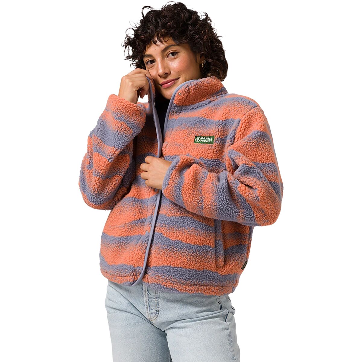 Image of Parks Project Smoky Mtn Haze High Pile Fleece Jacket - Women's Multi Color, XS