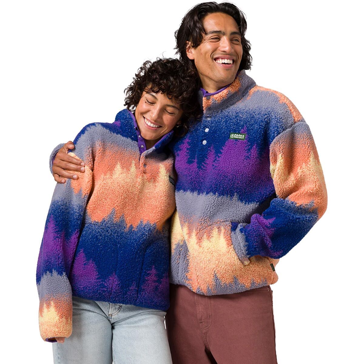 Parks Project Smoky Mtn. Ridge High Pile Fleece Jacket Multi Color, S