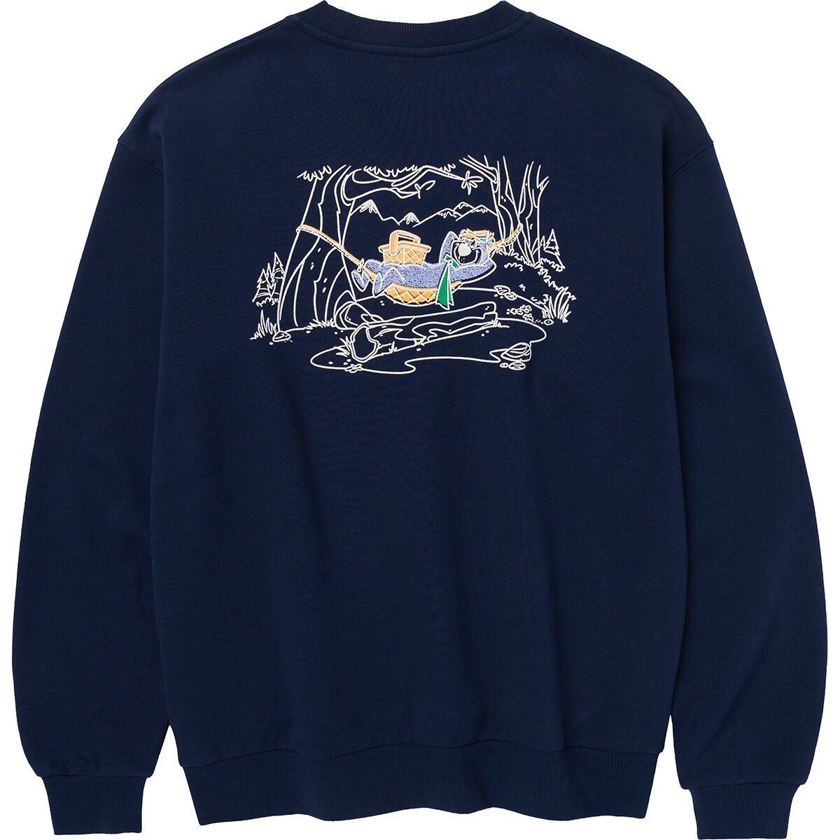 Image of Parks Project x Yogi Bear Crew Sweatshirt - Men's Navy, L