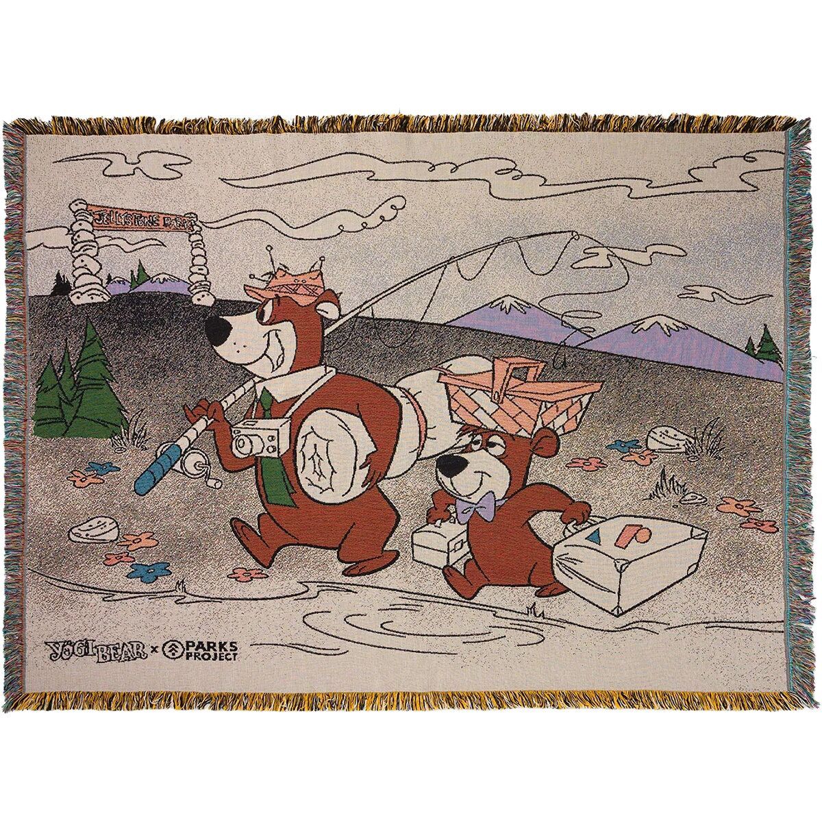 Image of Parks Project Yogi Bear X Parks Project Woven Blanket Multi Color, One Size
