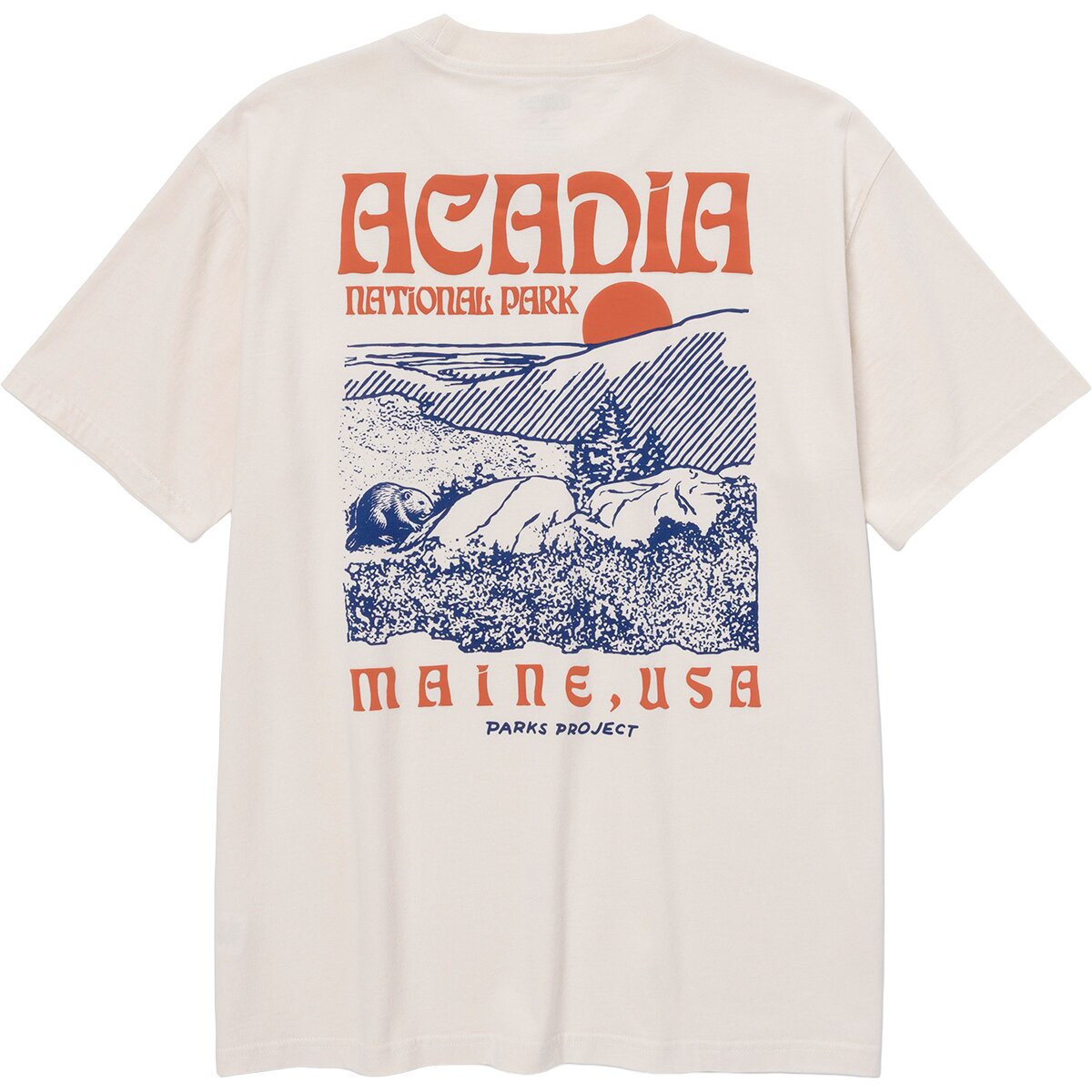 Image of Parks Project Acadia Puff Print Pocket T-Shirt Sand, XL