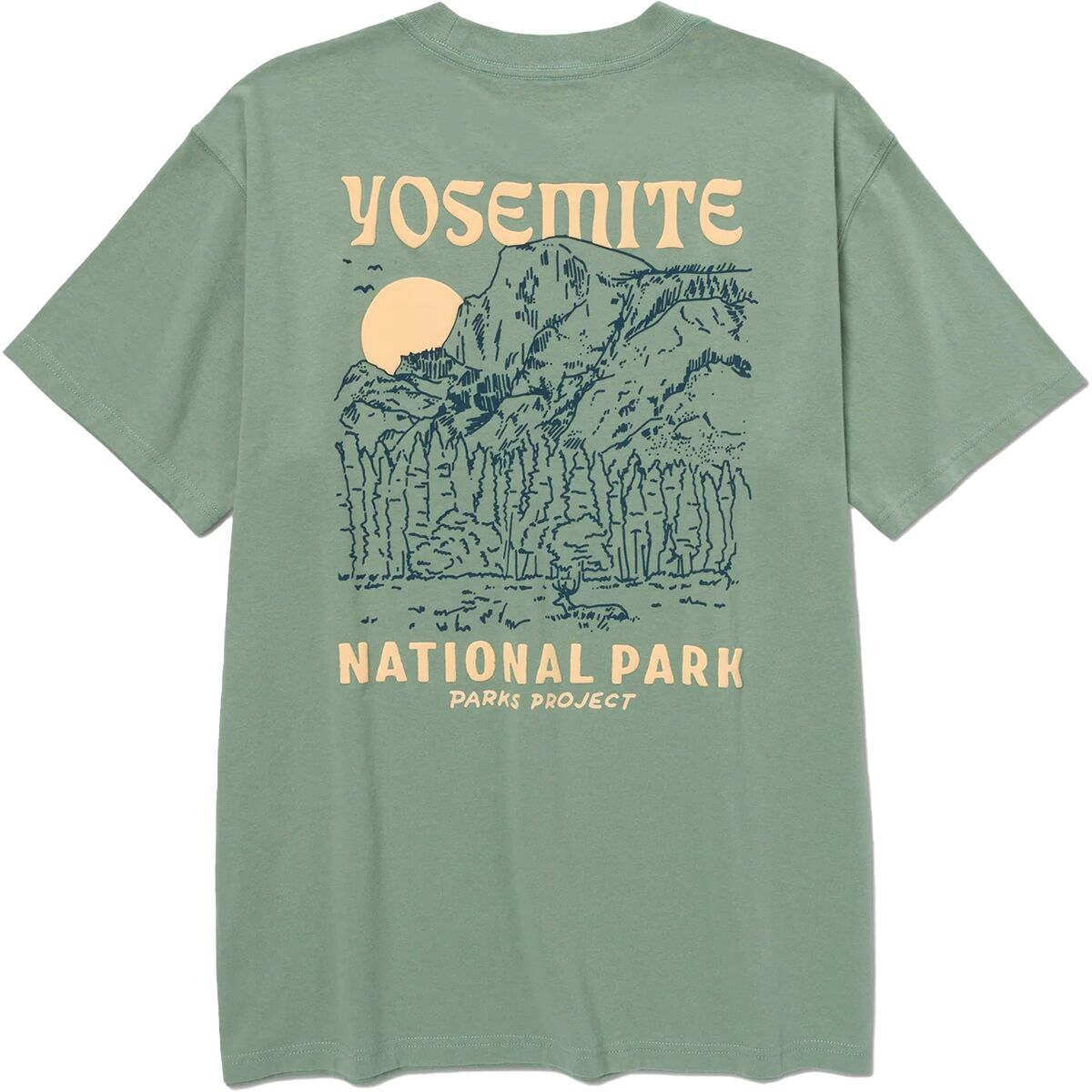 Image of Parks Project Yosemite Puff Print Pocket T-Shirt Dusty Sage, XL
