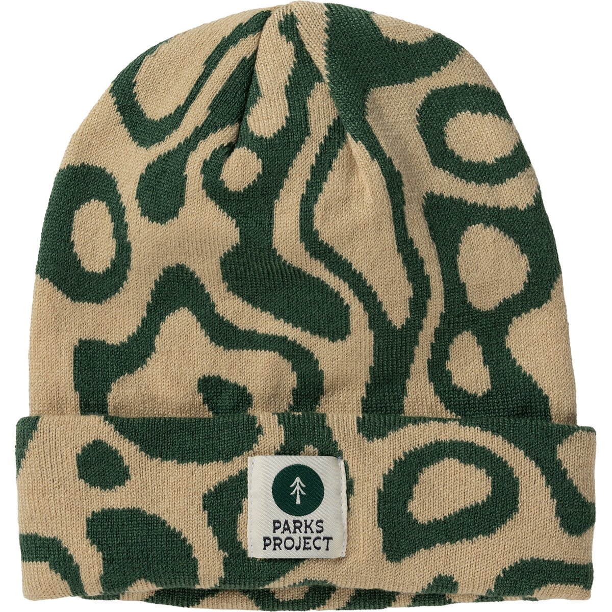 Image of Parks Project Yellowstone Geysers Beanie Green And Natural, One Size