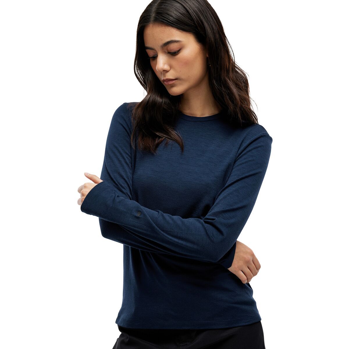 Parmi Lifewear Free Range Merino Long-Sleeve T-Shirt - Women's Bluebird, S