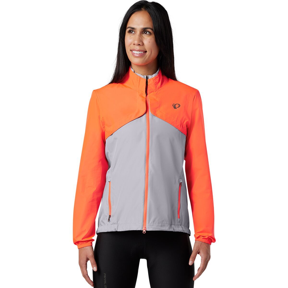 Image of PEARL iZUMi Quest Barrier Convertible Jacket - Women's Highrise/Fiery Coral, M