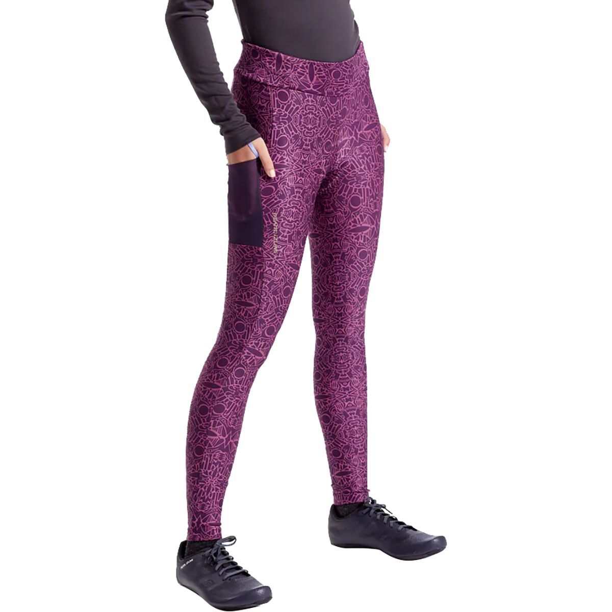 Image of PEARL iZUMi Sugar Thermal Cycling Tight - Women's Nightshade/Thistle Damask, S