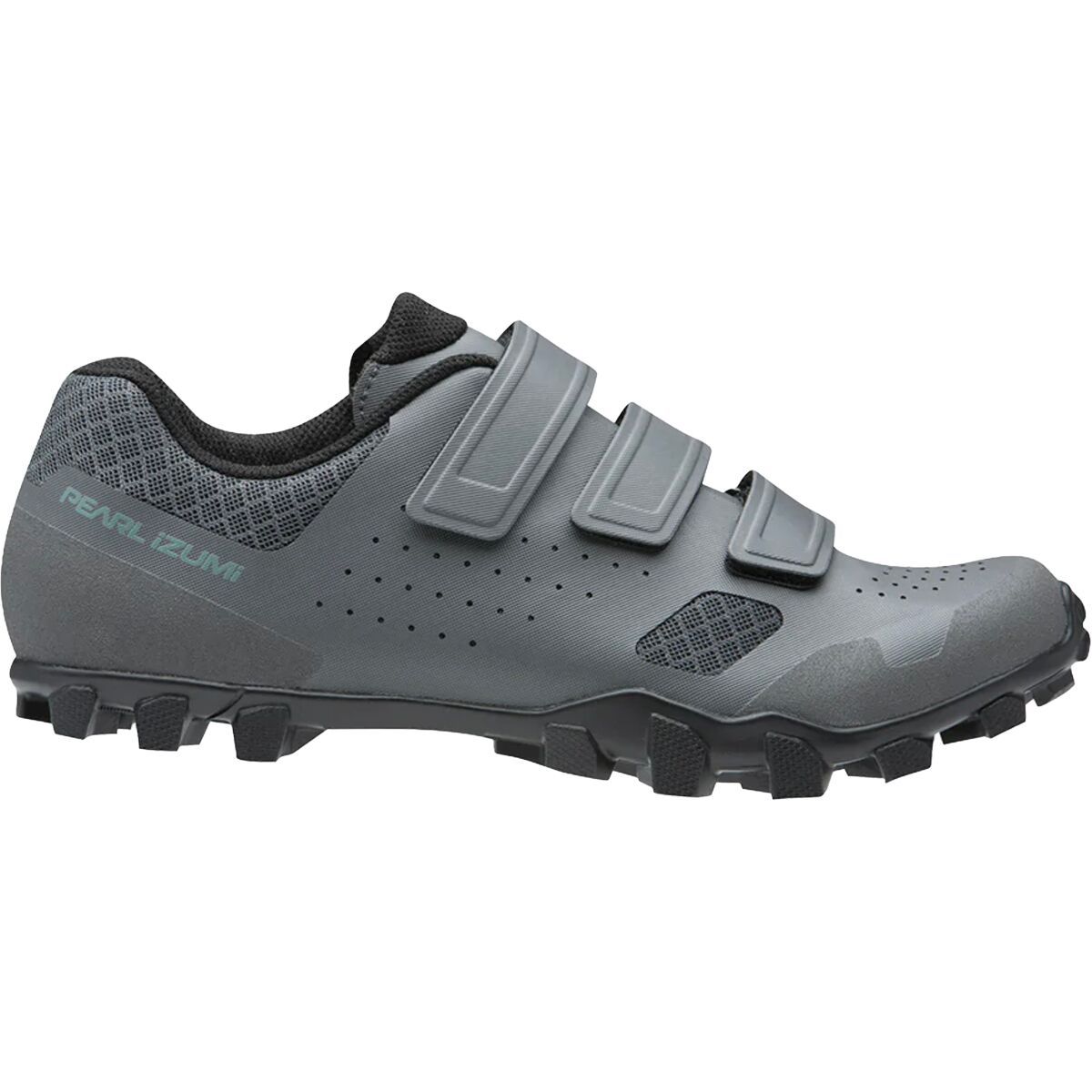 Image of PEARL iZUMi Summit Mountain Bike Shoe - Women's Smoke Grey/Pale Pine, 39.0