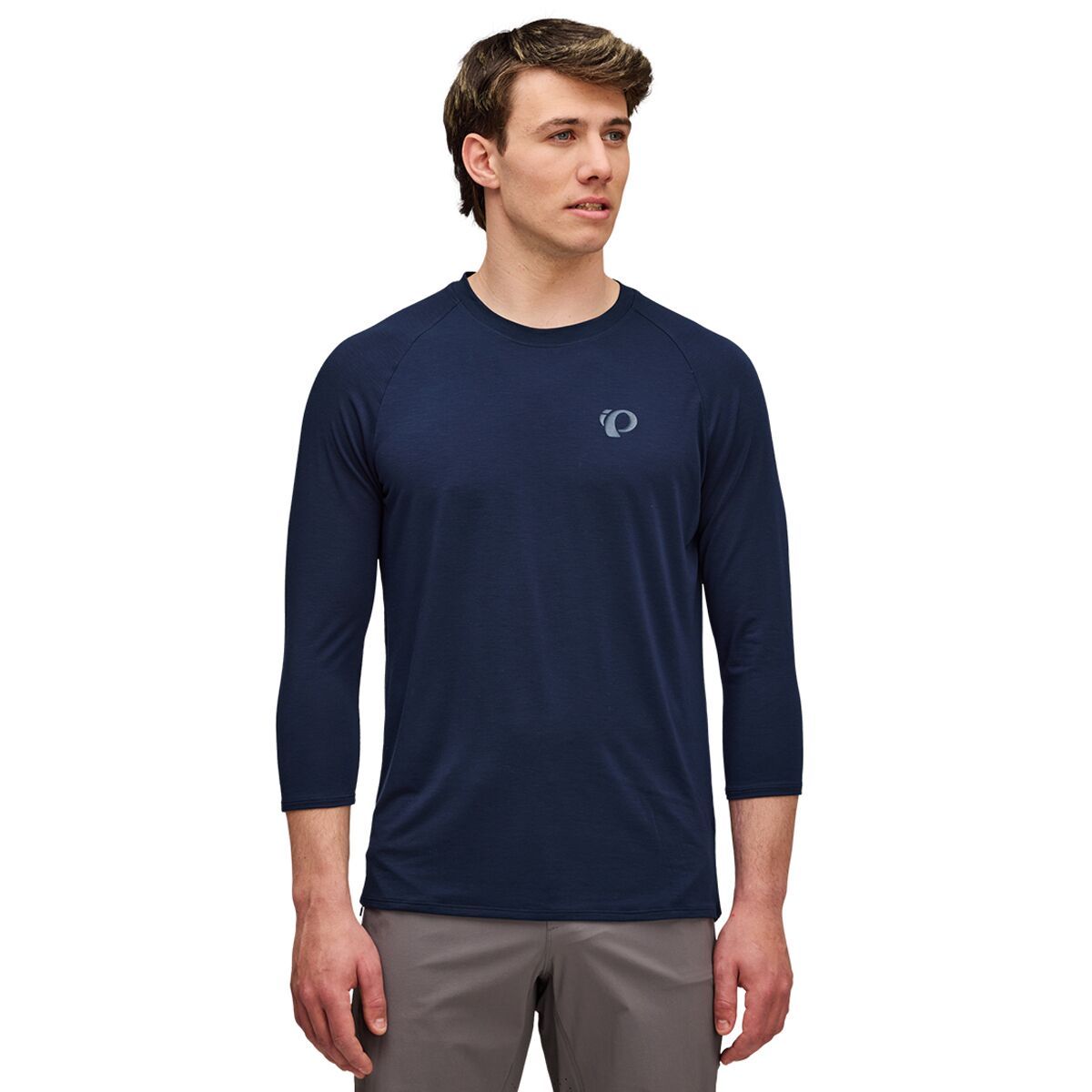 Image of PEARL iZUMi Canyon Merino 3/4 Jersey - Men's Dark Navy, M