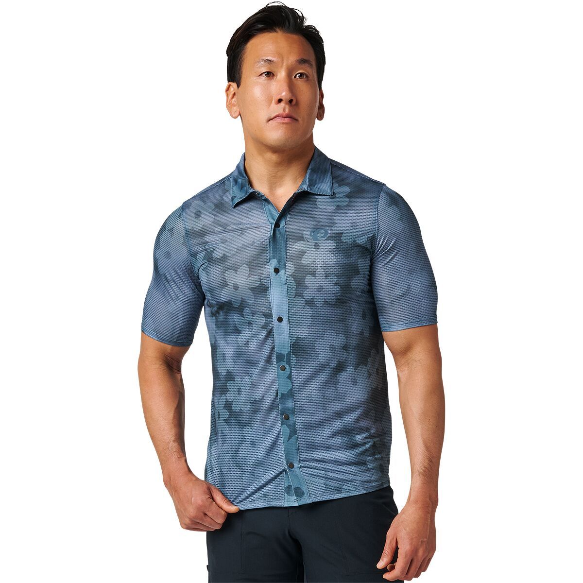 Image of PEARL iZUMi Canyon Tech Snap Short Sleeve - Men's Citadel Floratiedye, S