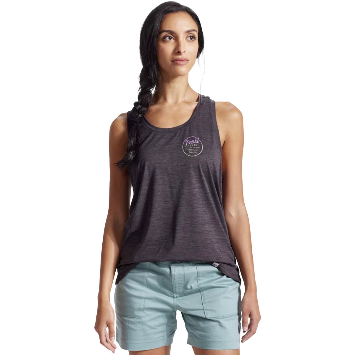 Image of PEARL iZUMi Transfer Tech Tank - Women's Black Heather Gear For Good, XS