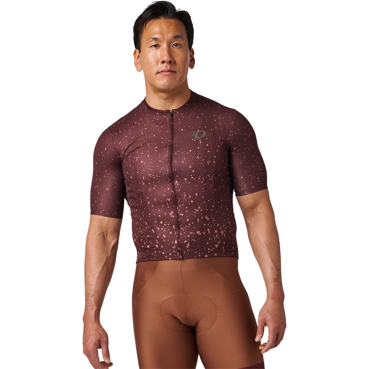 Image of PEARL iZUMi Attack Short-Sleeve Jersey - Men's Bitter Chocolate Splatera, S