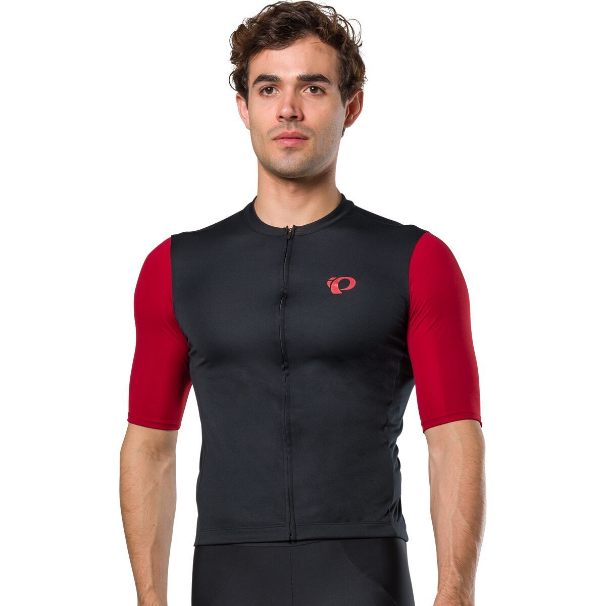 Image of PEARL iZUMi Attack Short-Sleeve Jersey - Men's Black/Red Dahlia, XL