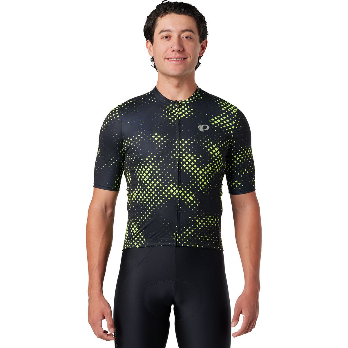 Image of PEARL iZUMi Attack Short-Sleeve Jersey - Men's Black/Sy Bit Map, L