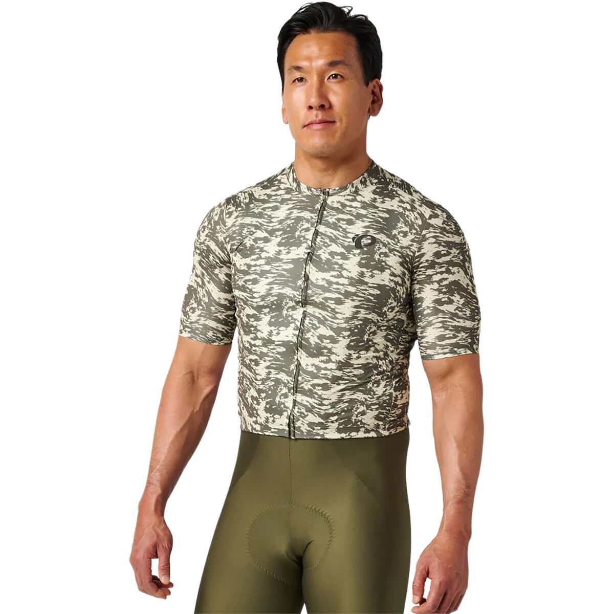 Image of PEARL iZUMi Attack Short-Sleeve Jersey - Men's Deep Lichen Green Waverock, XL