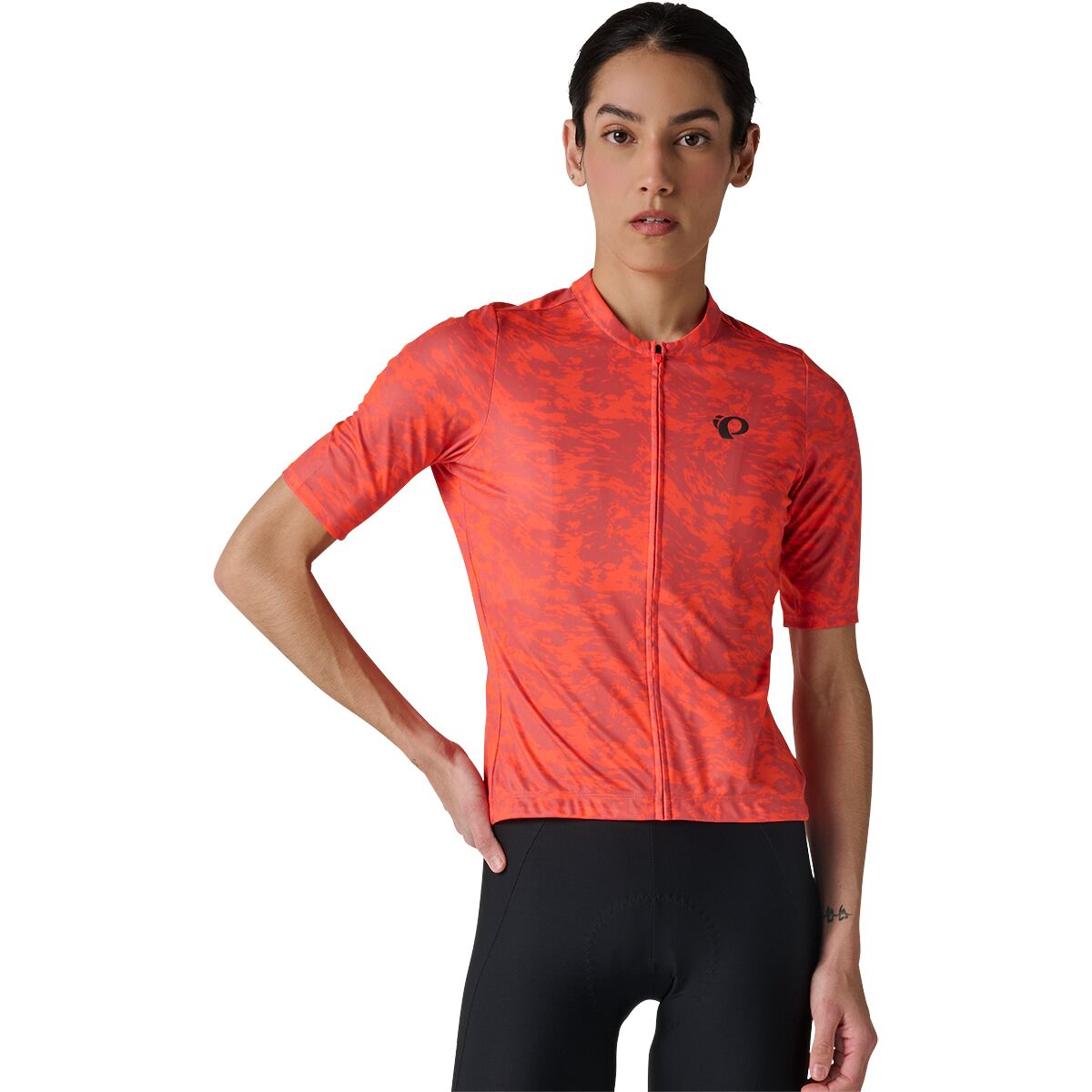 Image of PEARL iZUMi Attack Short-Sleeve Jersey - Women's Fiery Coral Waverock, L