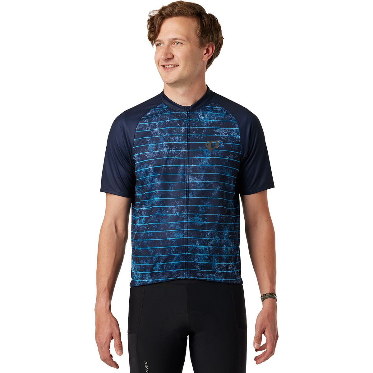 Image of PEARL iZUMi Classic Jersey - Men's Blue Buzz/Dark Navy Diffuse, M