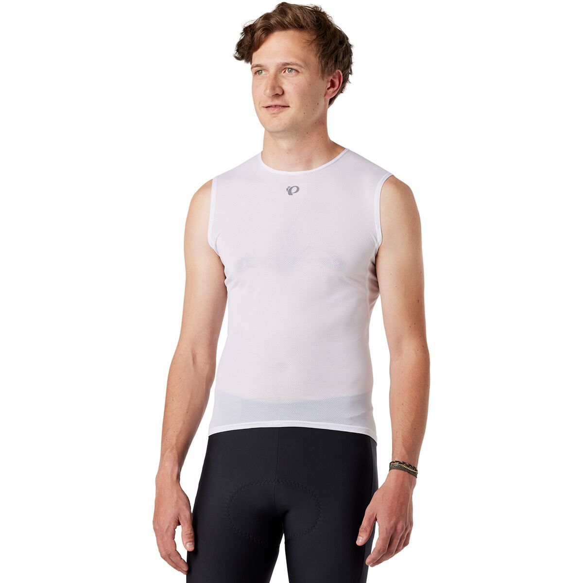 Image of PEARL iZUMi Transfer Mesh Sleeveless Baselayer - Men's White, M