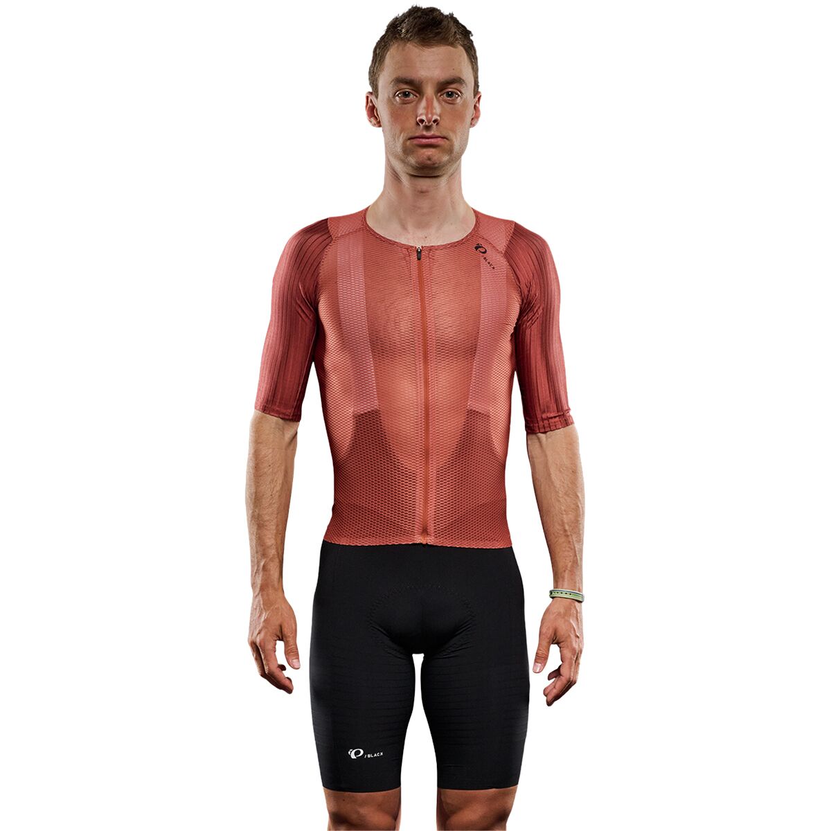 Image of PEARL iZUMi PI/Black Mesh Short-Sleeeve Jersey - Men's Auburn/Smoked Paprkia, S