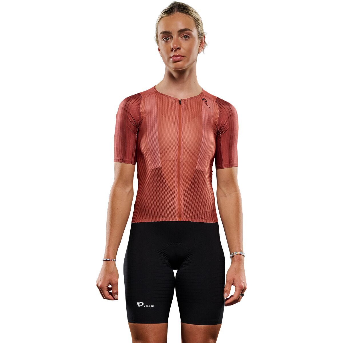 Image of PEARL iZUMi PI/Black Mesh Short-Sleeve Jersey - Women's Auburn/Smoked Paprkia, L
