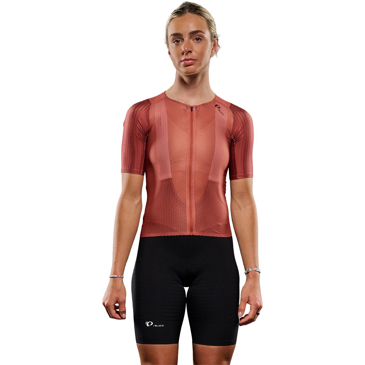 Image of PEARL iZUMi PI/Black Mesh Short-Sleeve Jersey - Women's Auburn/Smoked Paprkia, S