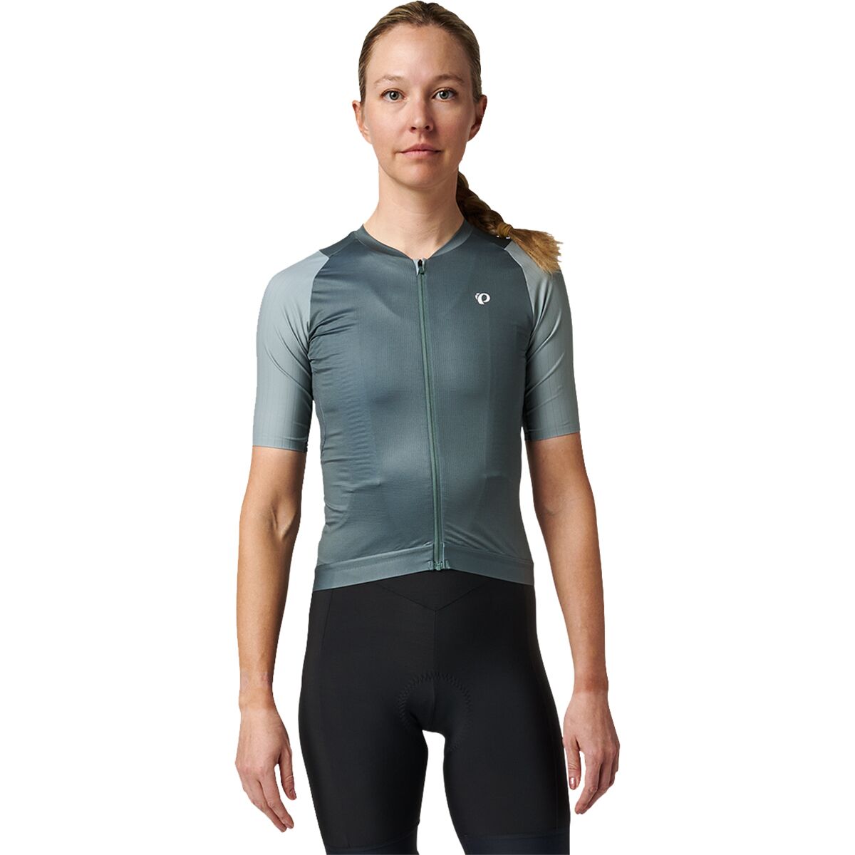 Image of PEARL iZUMi PI/Red Short-Sleeve Cycling Jersey - Women's Balsam Green/Silver Blue, S