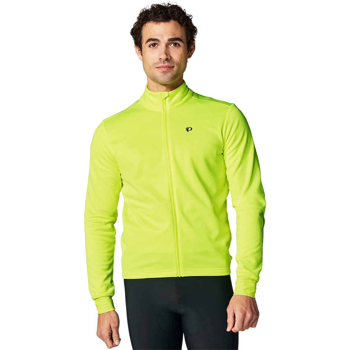 Image of PEARL iZUMi Quest Thermal Long-Sleeve Jersey - Men's Screaming Yellow/Dark Shadow, XXL