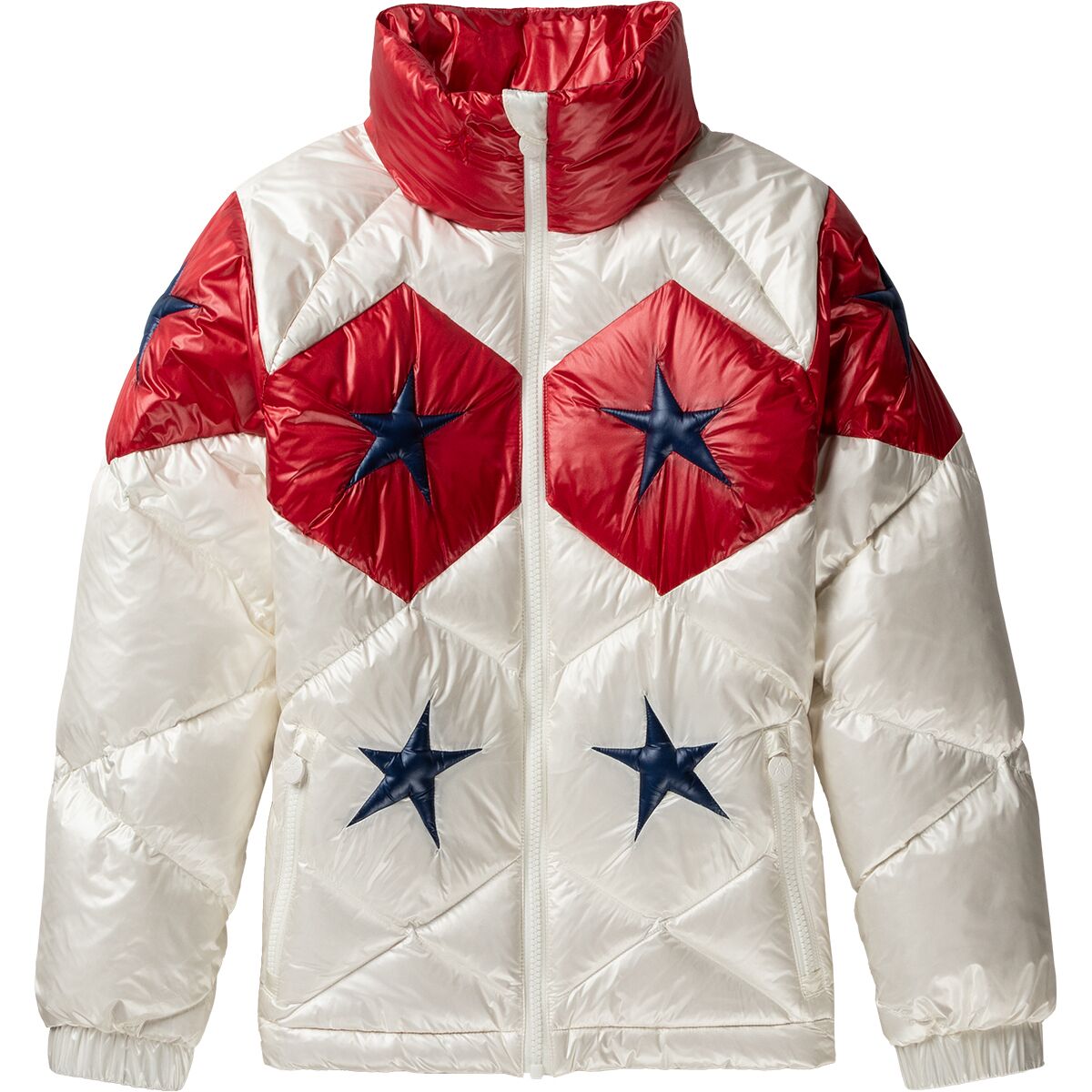 Perfect Moment Diamond Quilted Star Puffer Jacket - Girls' Red