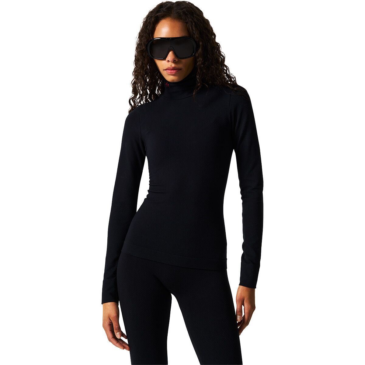 Image of Perfect Moment Perfect Thermal Rollneck Top - Women's Black, XL