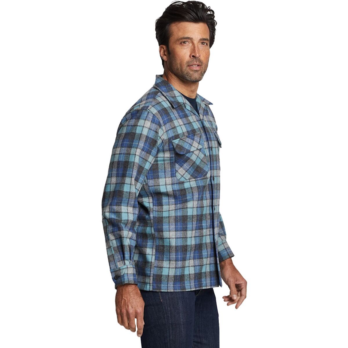 Image of Pendleton Board Shirt - Men's Blue Original Surf Plaid, M
