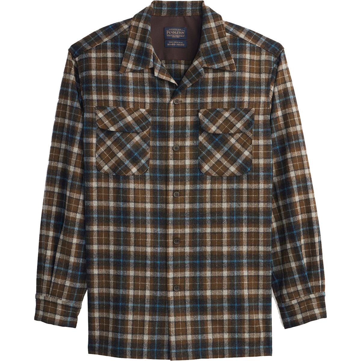 Image of Pendleton Board Shirt - Men's Brown Plaid, S