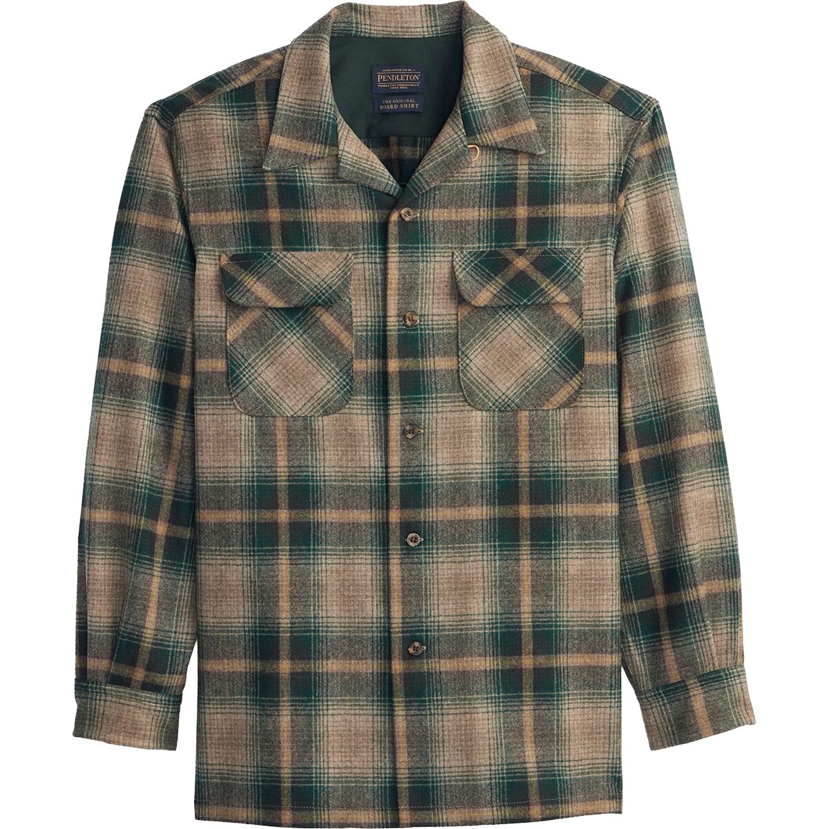 Image of Pendleton Board Shirt - Men's Green/Brown Ombre2, M